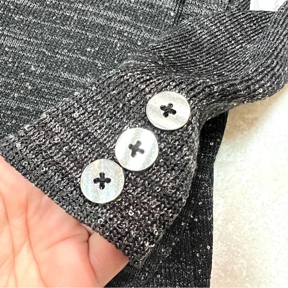 NWT Sportsworks Studio Off-Shoulder Sequin Dressy Sweater - Picture 6 of 14